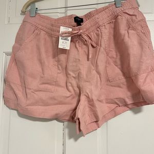 Jcrew Factory Linen Shorts - M - NWT SALMON COLOR